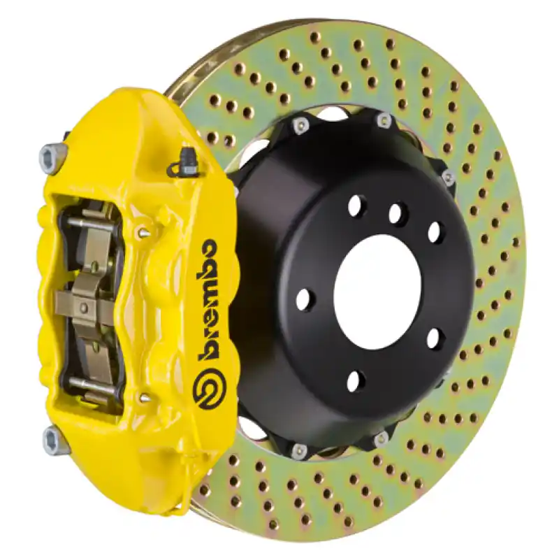 Today Only Brembo 19+ 330i Rear GT BBK 4 Piston Cast 380x28 2pc Rotor Drilled-Yellow