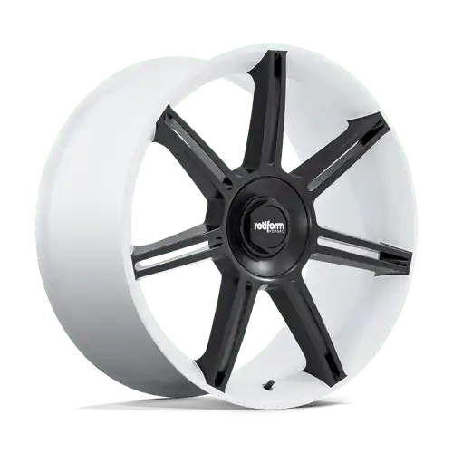 FRA 22X12 5X130 71 +60 WHT M-BLK-SPK Same Day Shipping