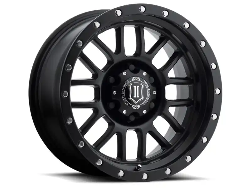 ICON Alpha 17x8.5 5x5 0mm Offset 4.75in BS 71.5mm Bore Satin Black Wheel New Release