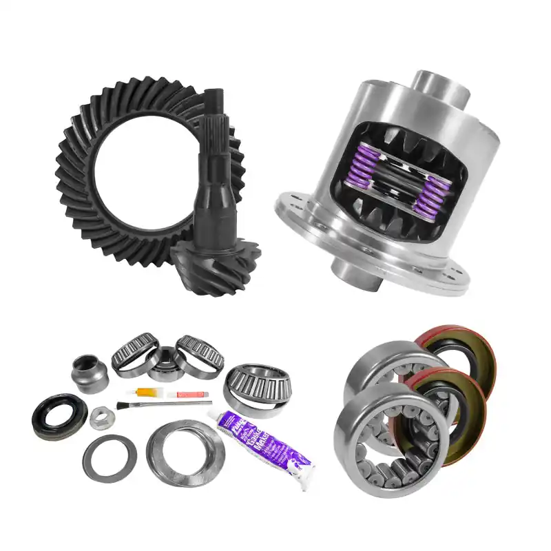 Limited Time Yukon 9.75in Ford 3.55 Rear Ring & Pinion Install Kit 34 Spline Positraction Axle Bearings