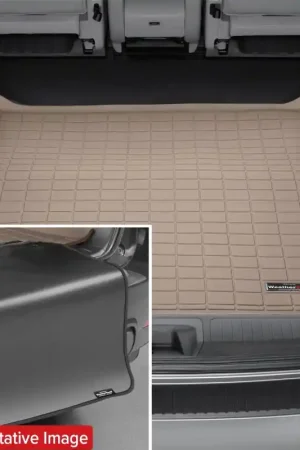 WeatherTech 11-22 Jeep Grand Cherokee Seatback Cargo Liner HP w/Bumper Protector - Tan Professional Grade