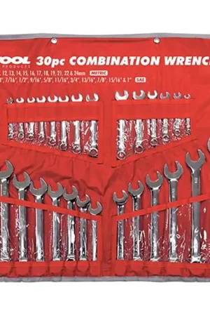 Wholesale PKTool 30 Piece Combination Metric and SAE Spanner Set - PT10184 (Bulky Item - Freight Applies)