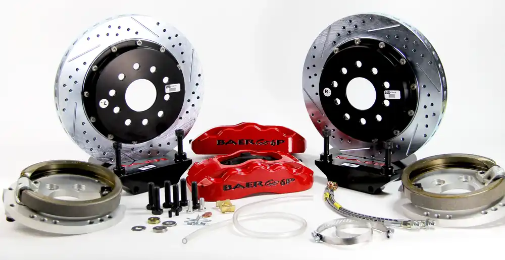 Baer Brakes 4262294FR-1 Baer Brakes 13" Pro+ Rear Brake Kit, Fire Red, Slot Exclusive