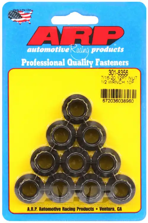 ARP 7/16-20 1/2 Socket 12 Point Nut Kit - Pack of 10 for Automotive Applications Buy Online