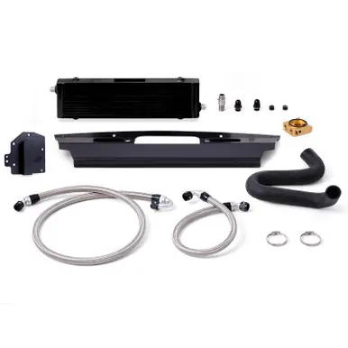 Buy Today Mishimoto 15-17 Ford Mustang GT Right-Hand Drive Thermostatic Oil Cooler Kit - Black - MMOC-MUS8-15TBKRHD