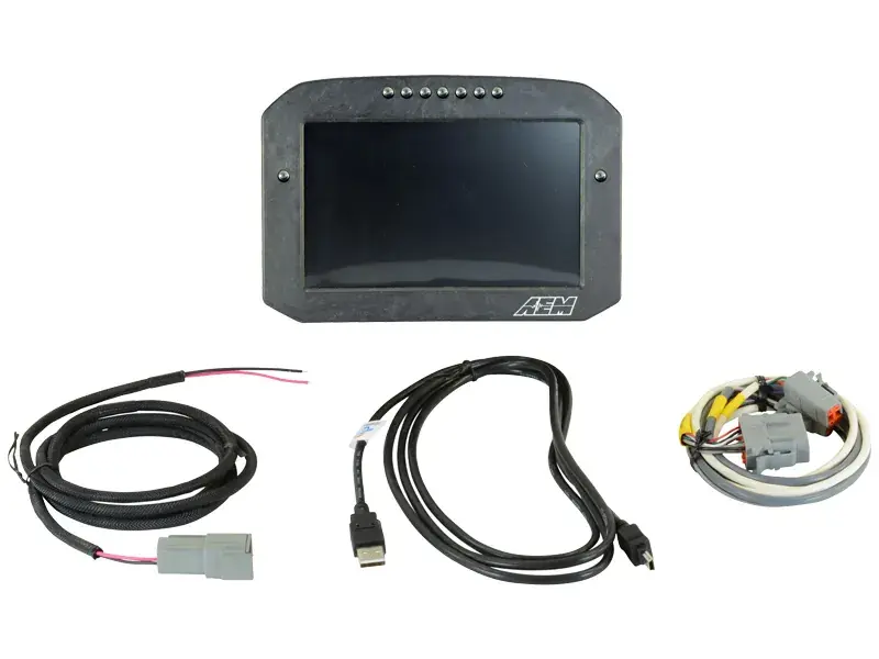 AEM CD-7F Carbon Flat Panel Digital Display, Non Logging, No Internal GPS Free Returns
