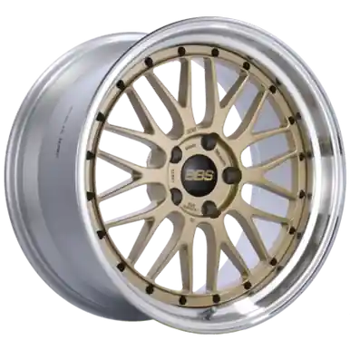 BBS LM 19x11 5x130 ET63 / 71.6 CB Gold Center Diamond Cut Lip Wheel - LM224HGPK Super Sale