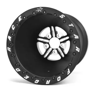 Race Star 63 Pro Forged 15x12 DBL Sportsman 5x5.00 BC / 4.00in. BS Wheel - Black Anodized/Machined - 63-512504021B Seasonal Sale