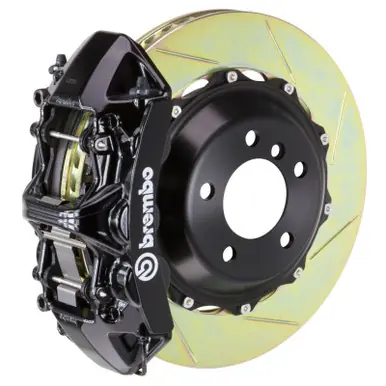 Buy Direct Brembo 02-05 996 GT2 Front GT BBK 6 Piston Cast 380x32 2pc Rotor Slotted Type1 -Black - 1M2.9016A1