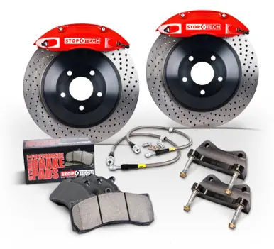 Authentic StopTech 84-89 Porsche 911 Level 1 Street Rear BBK w/ Anodized ST42 Calipers 290X24 Slotted Rotors - 82.782.00D1.A1