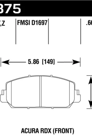 Secure Checkout Hawk 2013 - 2018 Acura RDX DTC-60 Race Front Brake Pads | Graveyard Performance