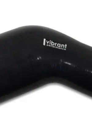 Price Drop Vibrant 3in ID x 2.25in ID Gloss Black Silicone 45 Degree Transition Elbow